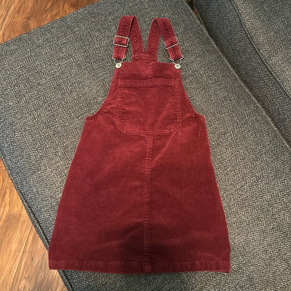 Art Class Girl’s Corduroy Overall Dress Size 7/8 Machine Wash EUC